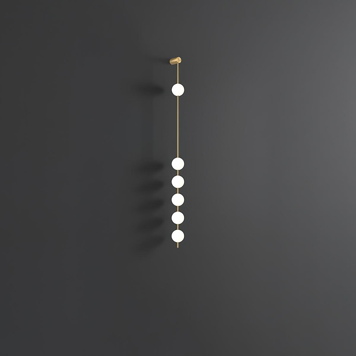 Vertical Balls Wall Light, Hardwired Wall Sconce, detail 11
