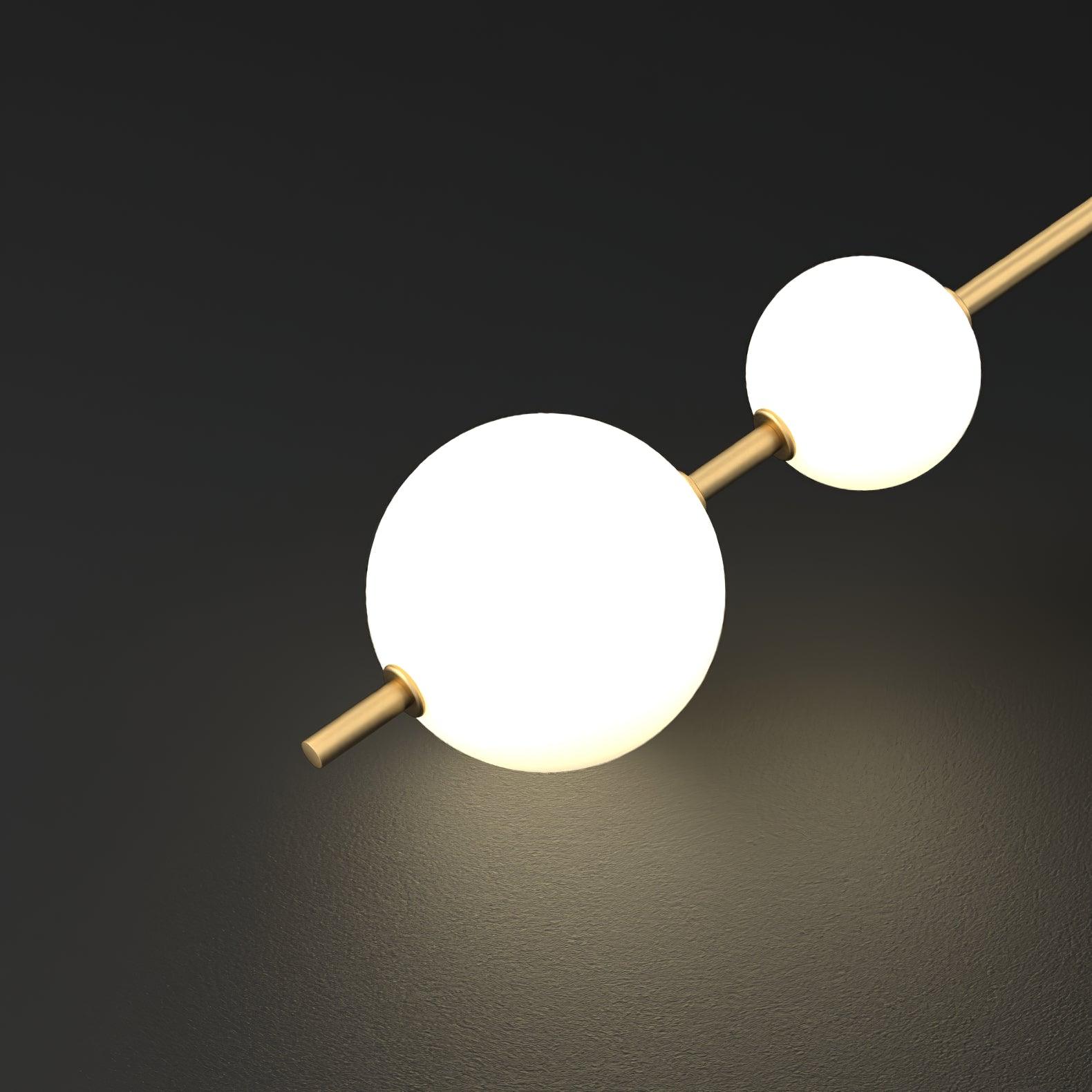 Vertical Globe Lamp bracket Wall Light - Φ 3.9″ x H 30.7″ Brass, Hardwired Wall Sconce, detail 19