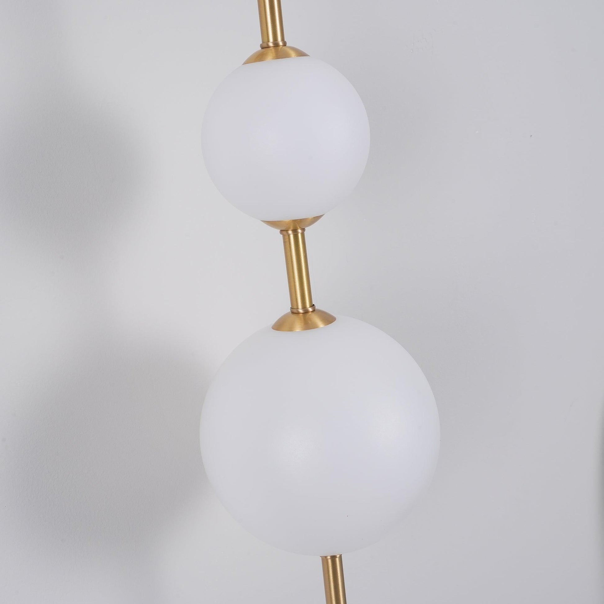 Vertical Globe Lamp bracket Wall Light - Small Balls Size: Dia 10cm Brass, Hardwired Wall Sconce, detail 25