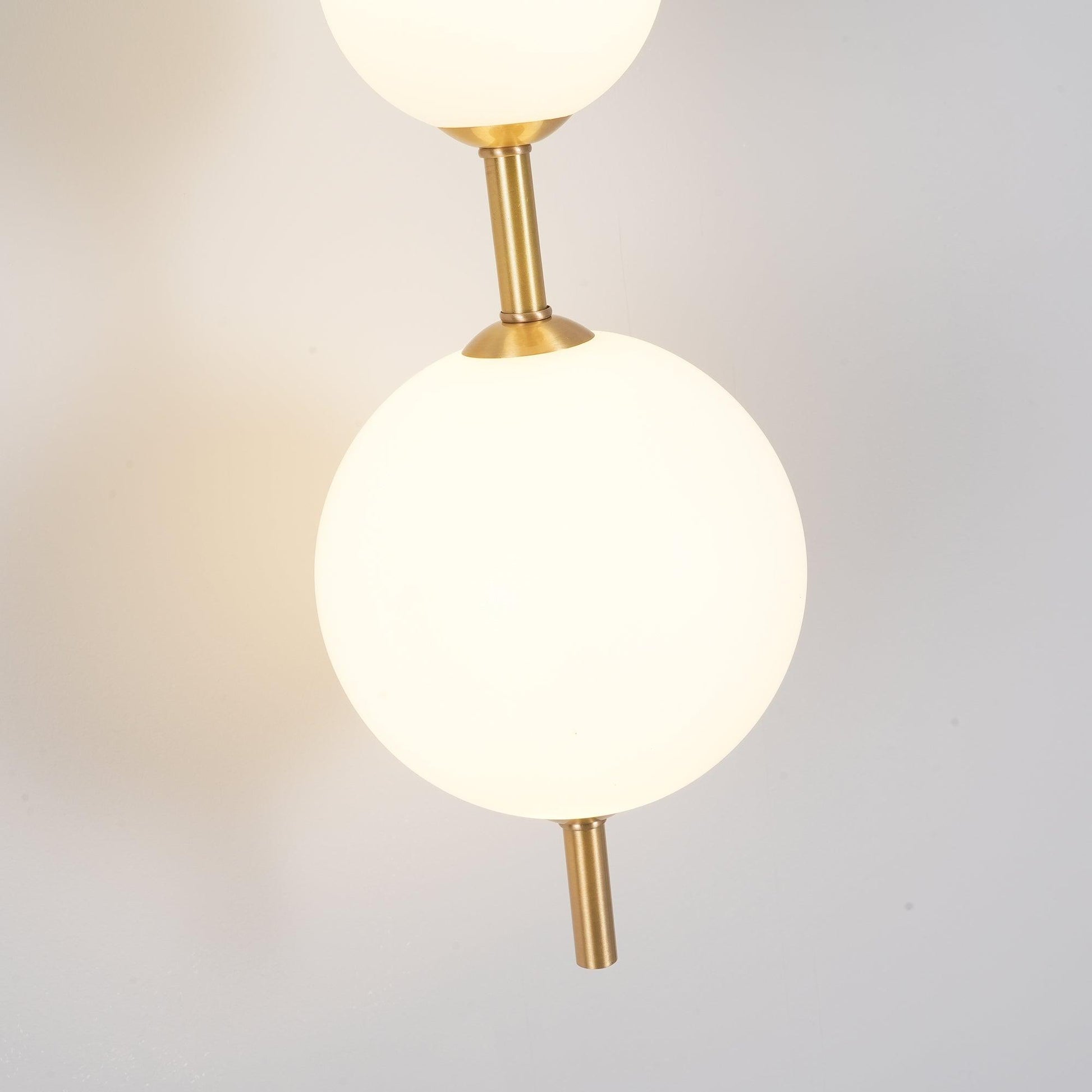 Vertical Globe Lamp bracket Wall Light - Small Balls Size: Dia 10cm Brass, Hardwired Wall Sconce, detail 26