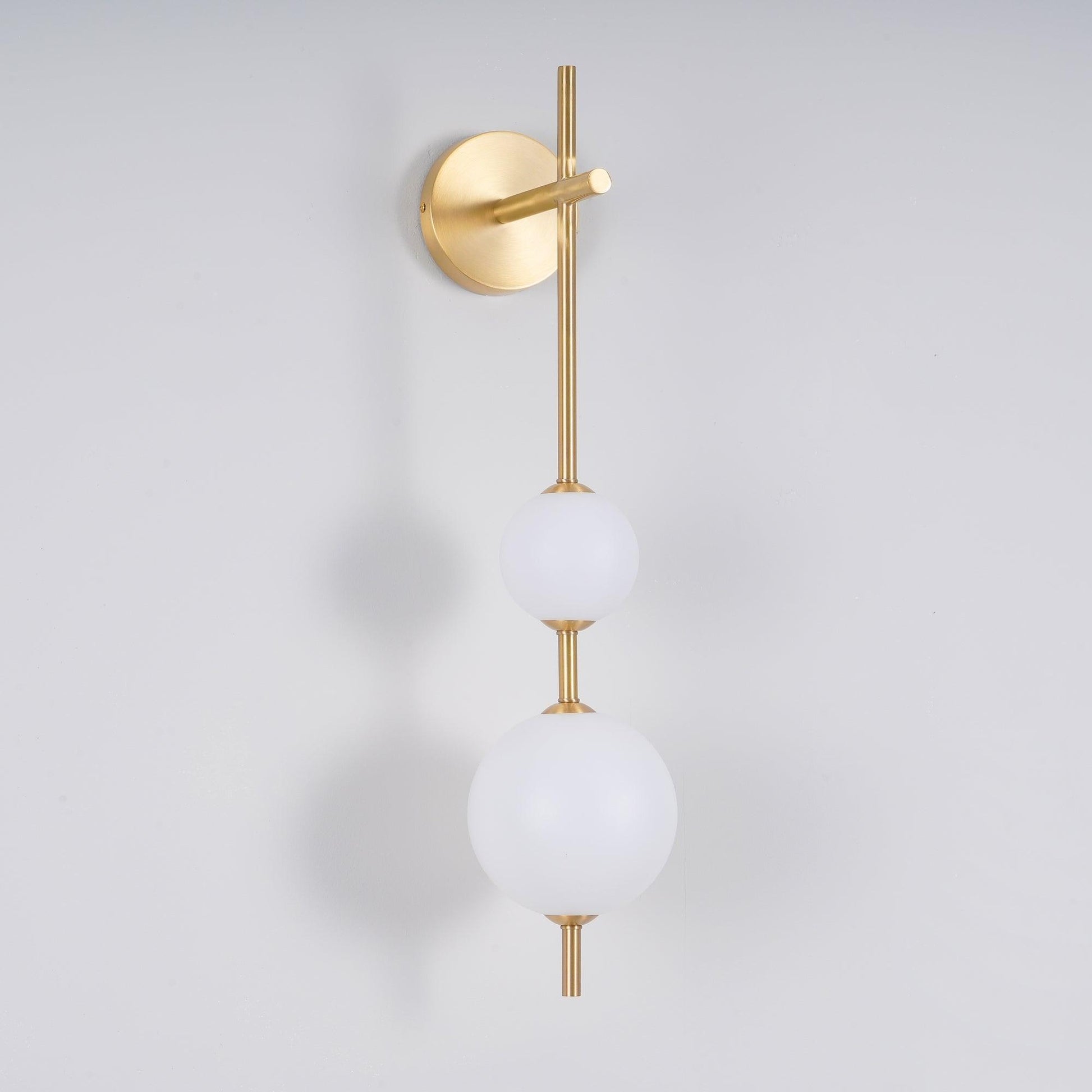 Vertical Globe Lamp bracket Wall Light - Small Balls Size: Dia 10cm Brass, Hardwired Wall Sconce, detail 22