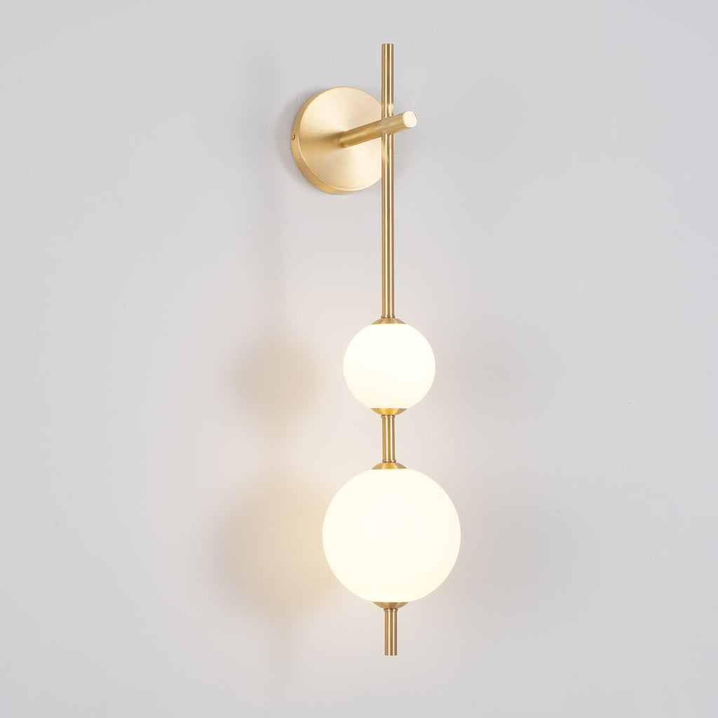 Vertical Globe Lamp bracket Wall Light - Φ 3.9″ x H 30.7″ Brass, Hardwired Wall Sconce, detail 22