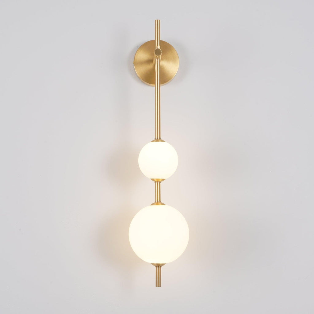 Vertical Globe Lamp bracket Wall Light - Small Balls Size: Dia 10cm Brass, Hardwired Wall Sconce, detail 21
