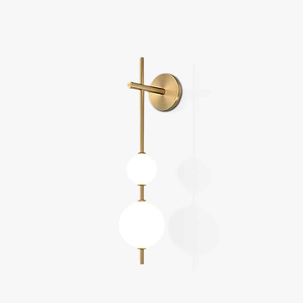 Vertical Globe Lamp bracket Wall Light - Φ 3.9″ x H 30.7″ Brass, Hardwired Wall Sconce, detail 14
