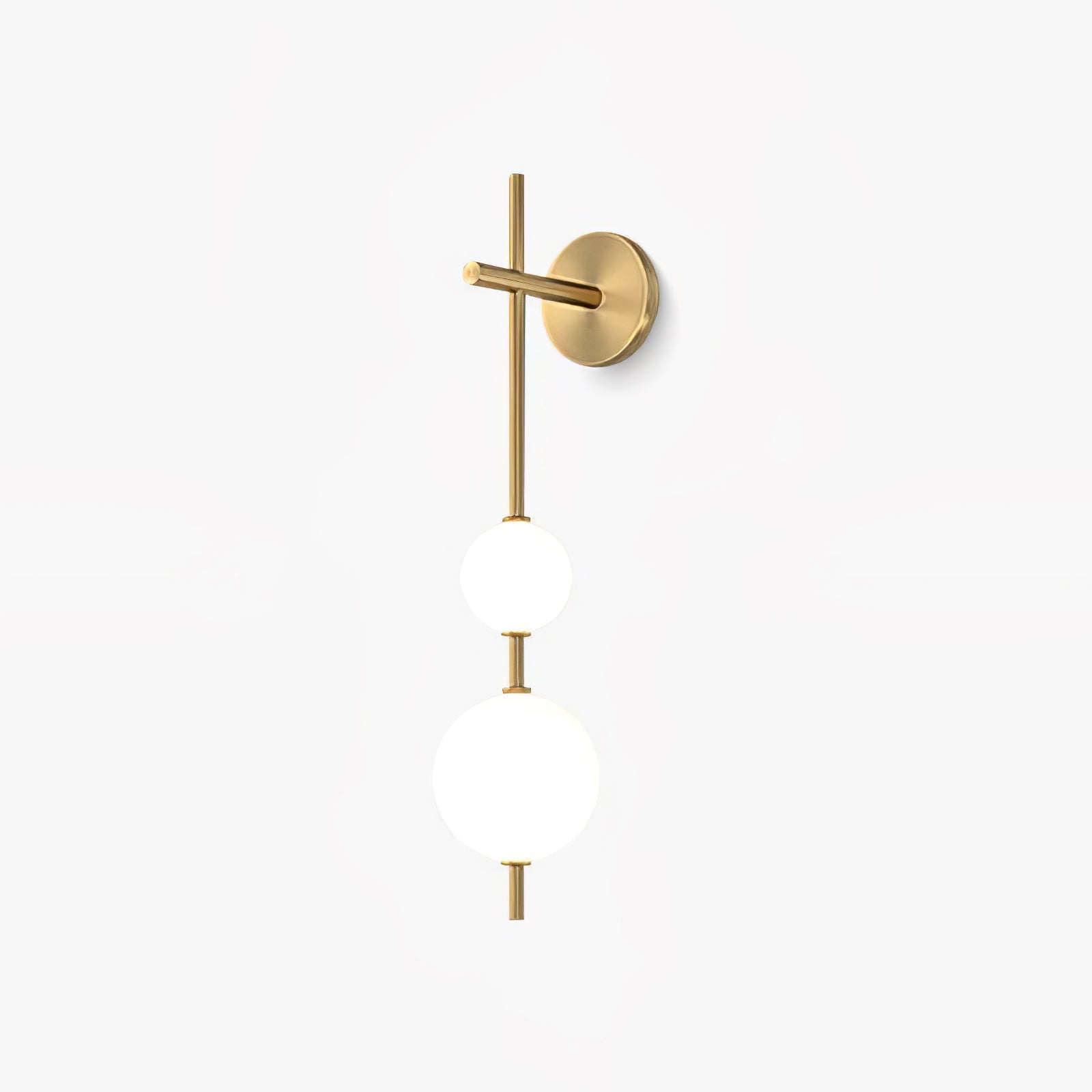 Vertical Globe Lamp bracket Wall Light - Small Balls Size: Dia 10cm Brass, Hardwired Wall Sconce, detail 2