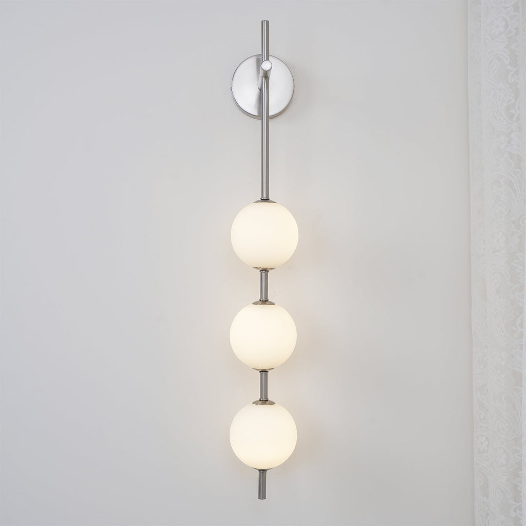 Vertical Globe Lamp bracket Wall Light - Φ 3.9″ x H 30.7″ Brass, Hardwired Wall Sconce, detail 49