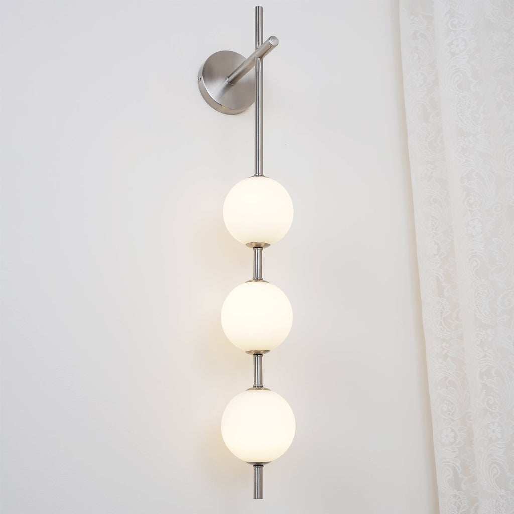 Vertical Globe Lamp bracket Wall Light - Φ 3.9″ x H 30.7″ Brass, Hardwired Wall Sconce, detail 39