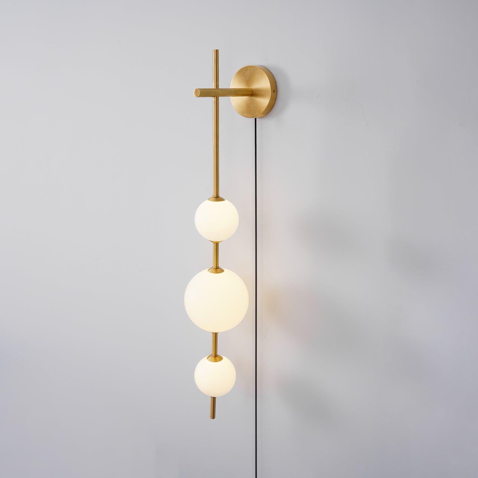 Vertical Globe Plug-In Wall Light, Plug-In Wall Sconce, detail 12