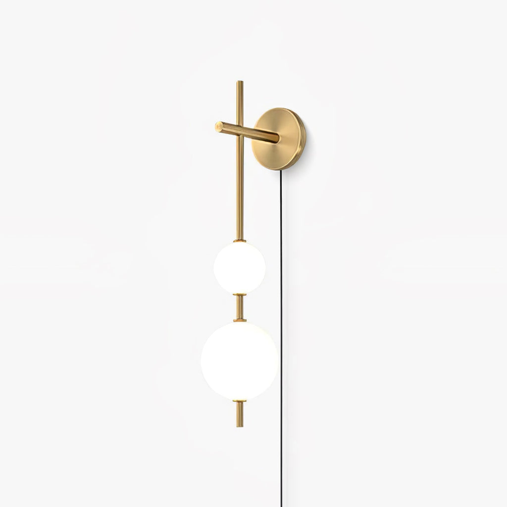Vertical Globe Plug-In Wall Light, Plug-In Wall Sconce, detail 2