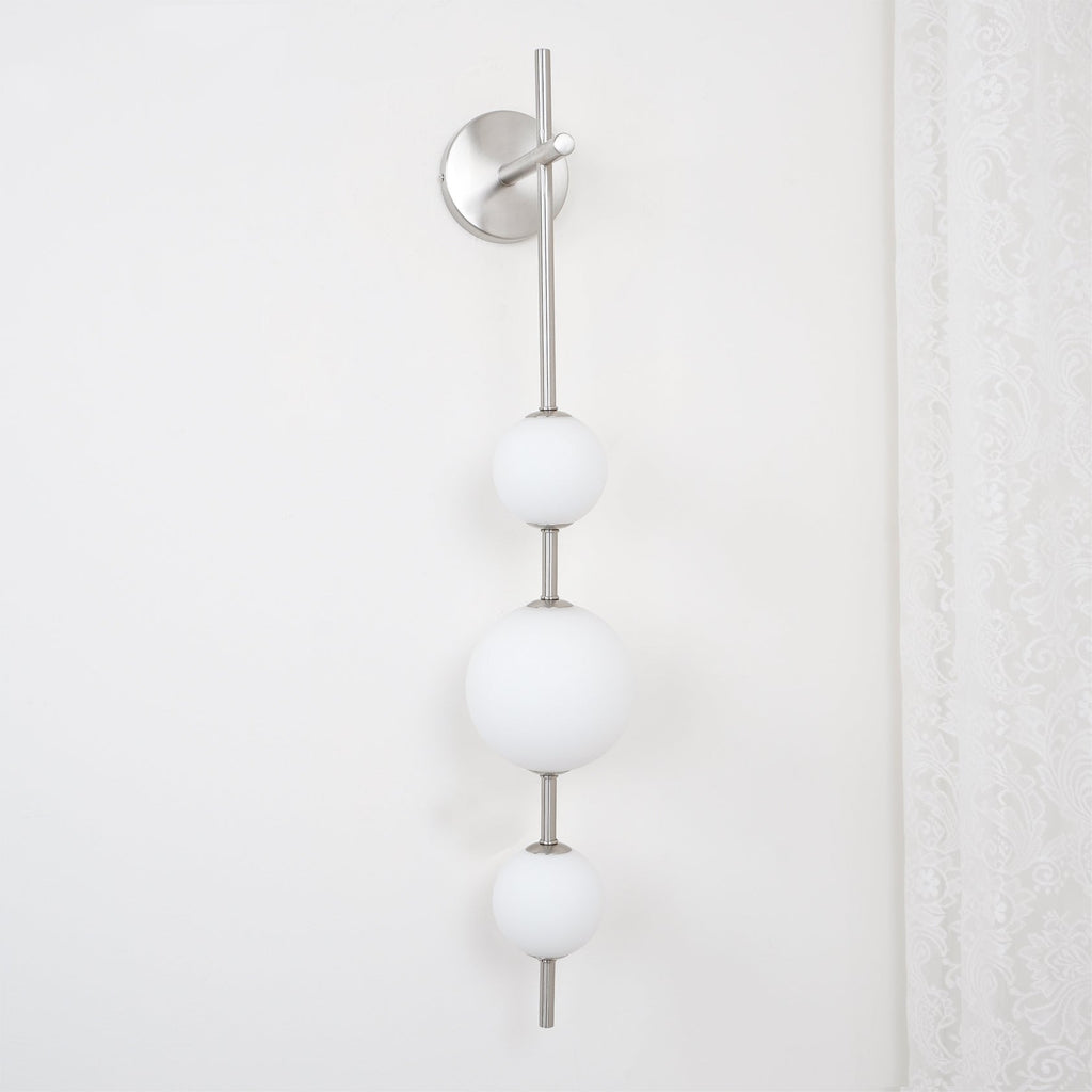 Vertical Globe Lamp bracket Wall Light - Φ 3.9″ x H 30.7″ Brass, Hardwired Wall Sconce, detail 41