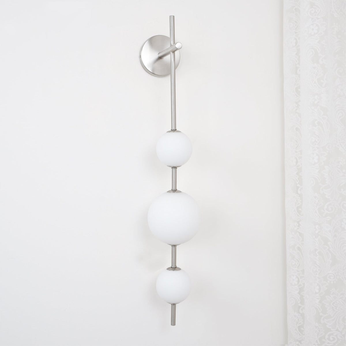 Vertical Globe Lamp bracket Wall Light - Φ 3.9″ x H 30.7″ Brass, Hardwired Wall Sconce, detail 41