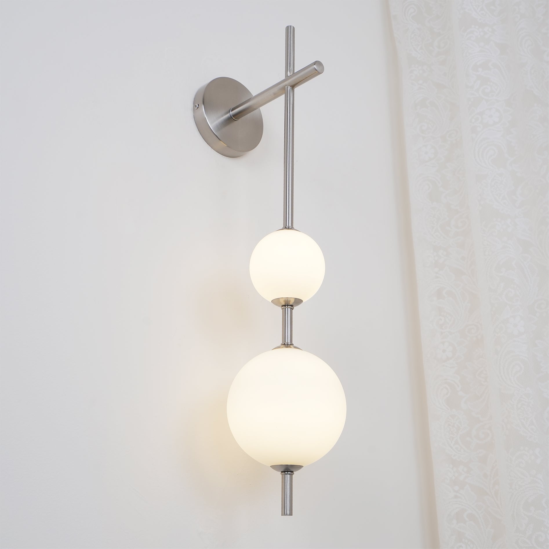 Vertical Globe Lamp bracket Wall Light - Φ 3.9″ x H 30.7″ Brass, Hardwired Wall Sconce, detail 47