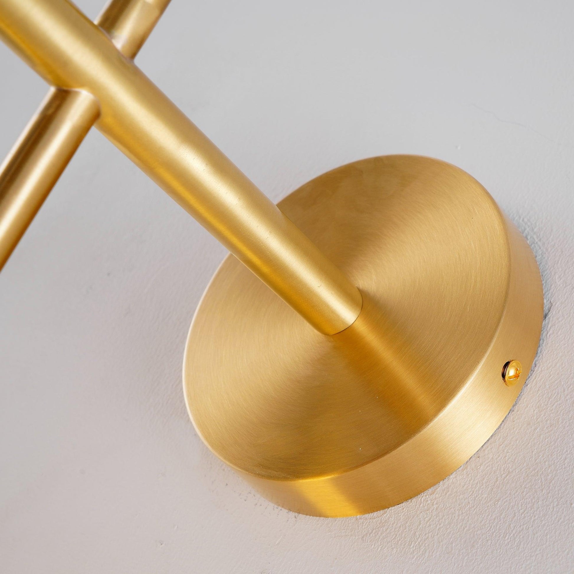 Vertical Globe Lamp bracket Wall Light - Small Balls Size: Dia 10cm Brass, Hardwired Wall Sconce, detail 28