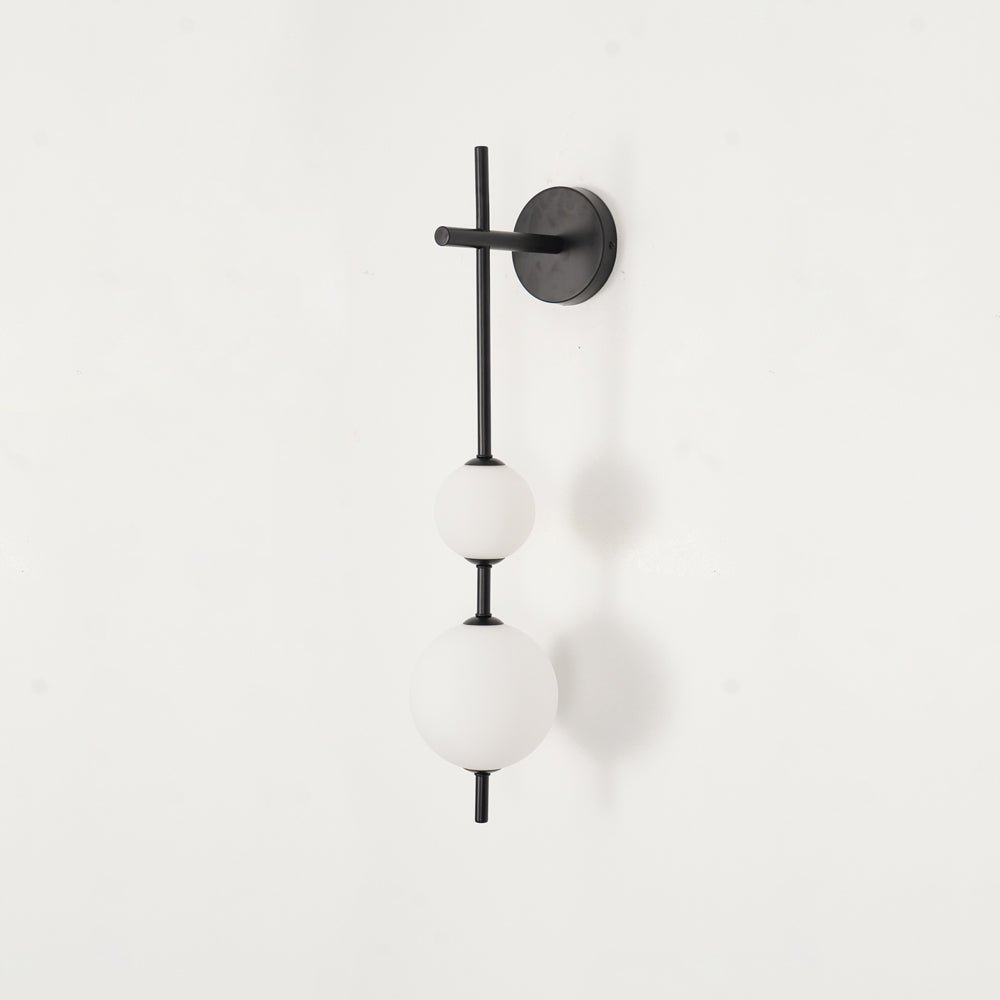 Vertical Globe Lamp bracket Wall Light - Small Balls Size: Dia 10cm Brass, Hardwired Wall Sconce, detail 49
