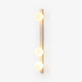 Vertical Travertine Wall Light, Hardwired Wall Sconce, Yellow Travertine, Dia 4.5cm x H 30cm