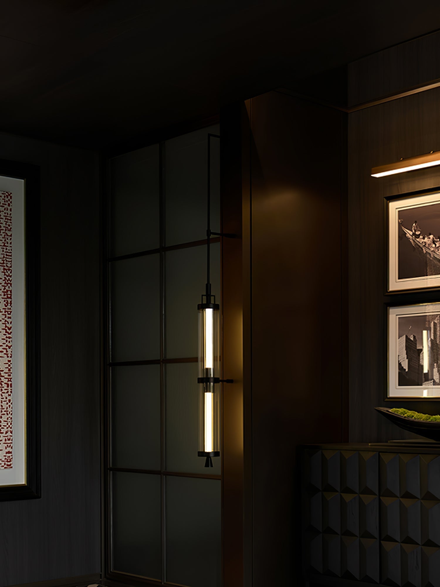 Vertical Bracket Light Wall Light, Hardwired Wall Sconce, detail 20