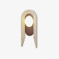 Vima Wall Light, Hardwired Wall Sconce, Yellow Travertine, Φ 7.1″ x H 15.7″