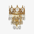 Vintage Crystal Wall Light, Bedroom Wall Sconce, Metal, Dia 21cm x H 29cm