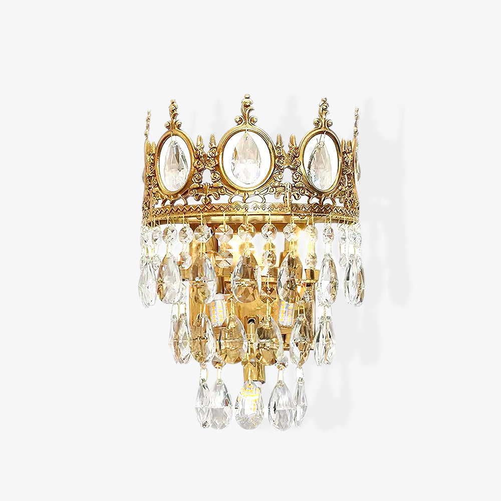 Vintage Crystal Wall Light, Bedroom Wall Sconce, detail 2