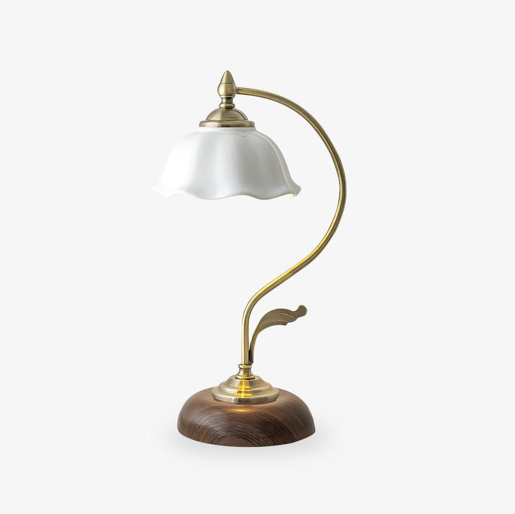 Vintage Laiton Table Light, Bedside Table Lamp, Ceramics, Model A ∅ 6.7″ x H 16.9″