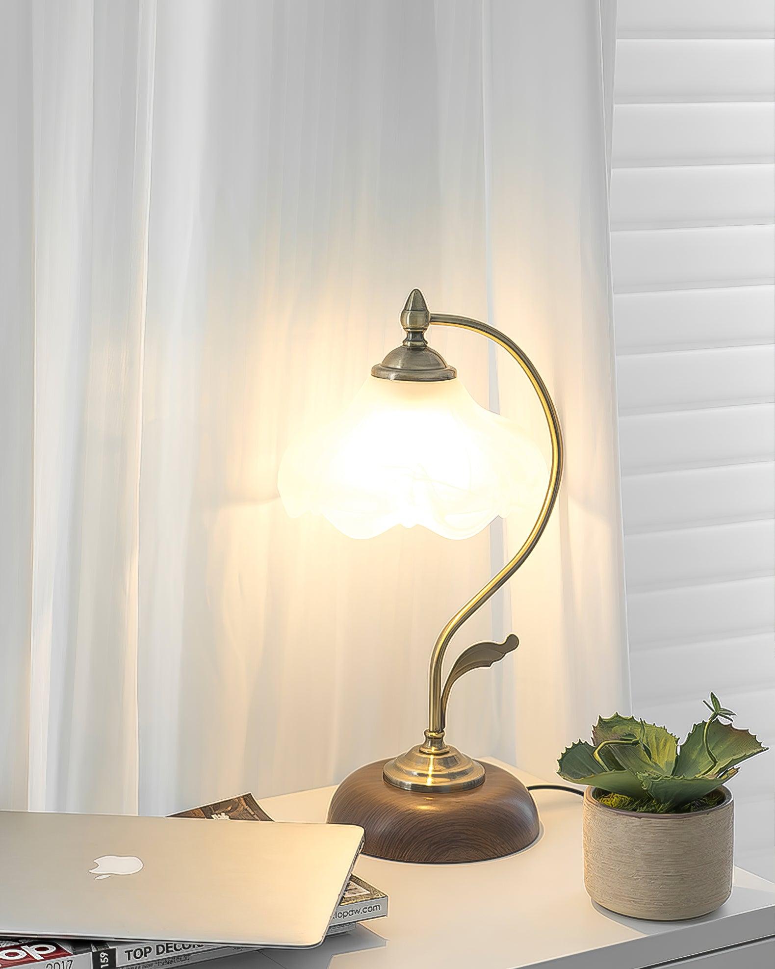 Vintage Laiton Table Light, Bedside Table Lamp, detail 5