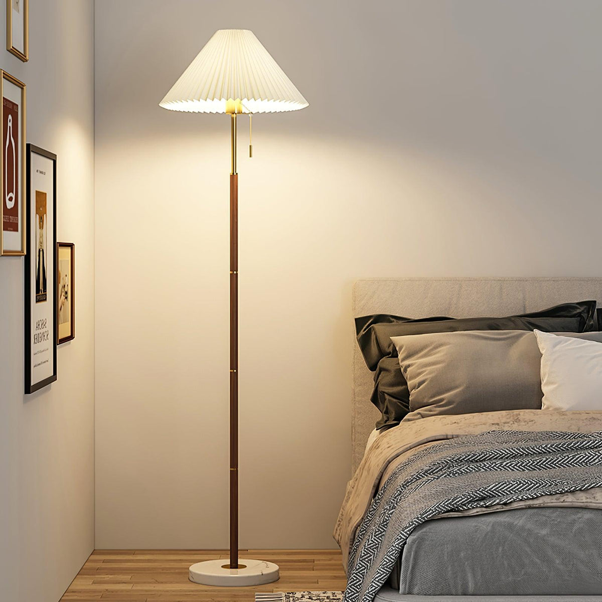 Vintage Pleated Floor Light, Floor Lamp, detail 5