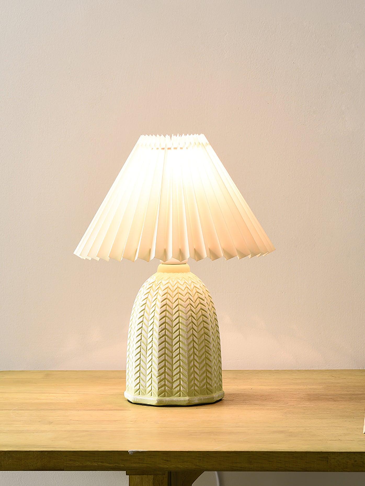 Vintage Pleated Table Light, Bedside Table Lamp, detail 32