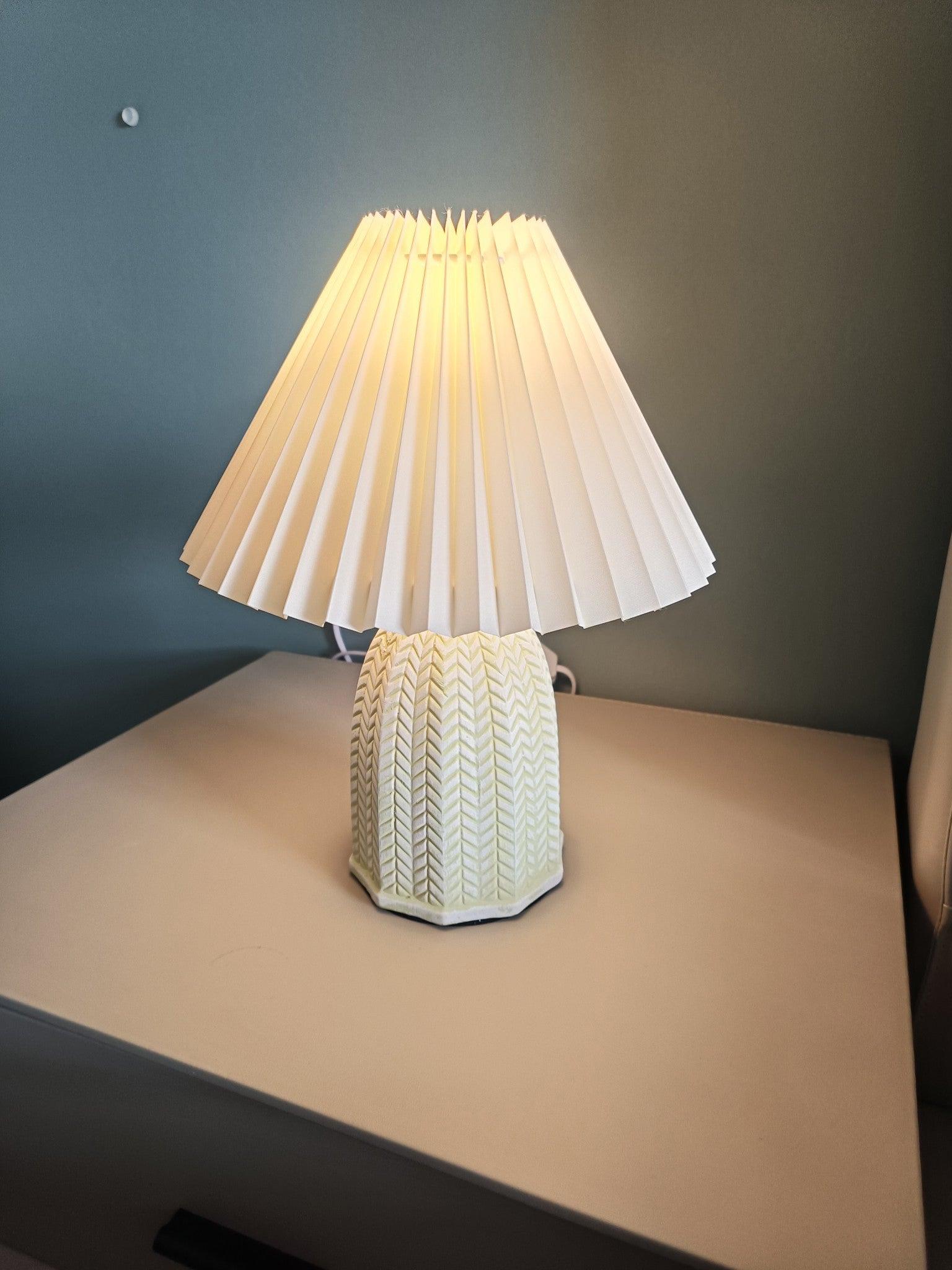 Vintage Pleated Table Light, Bedside Table Lamp, detail 35