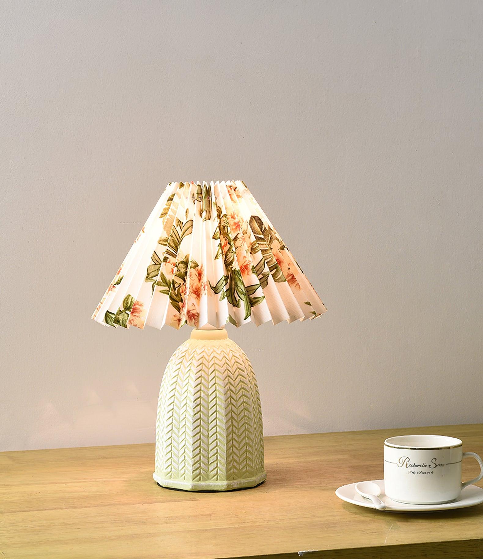 Vintage Pleated Table Light, Bedside Table Lamp, detail 33