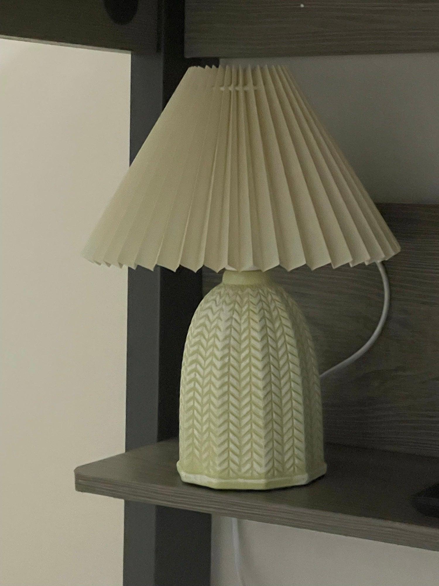 Vintage Pleated Table Light, Bedside Table Lamp, detail 36