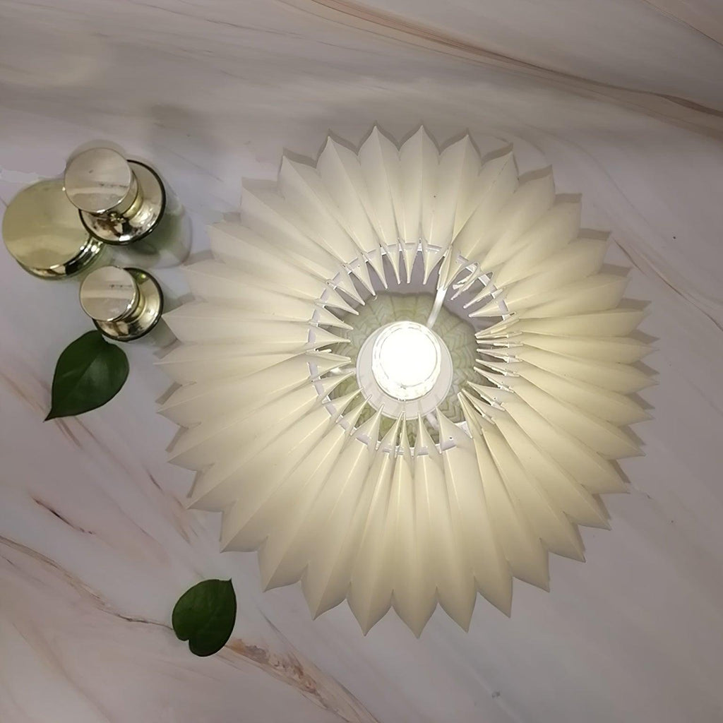 Vintage Pleated Table Light, Bedside Table Lamp, detail 40