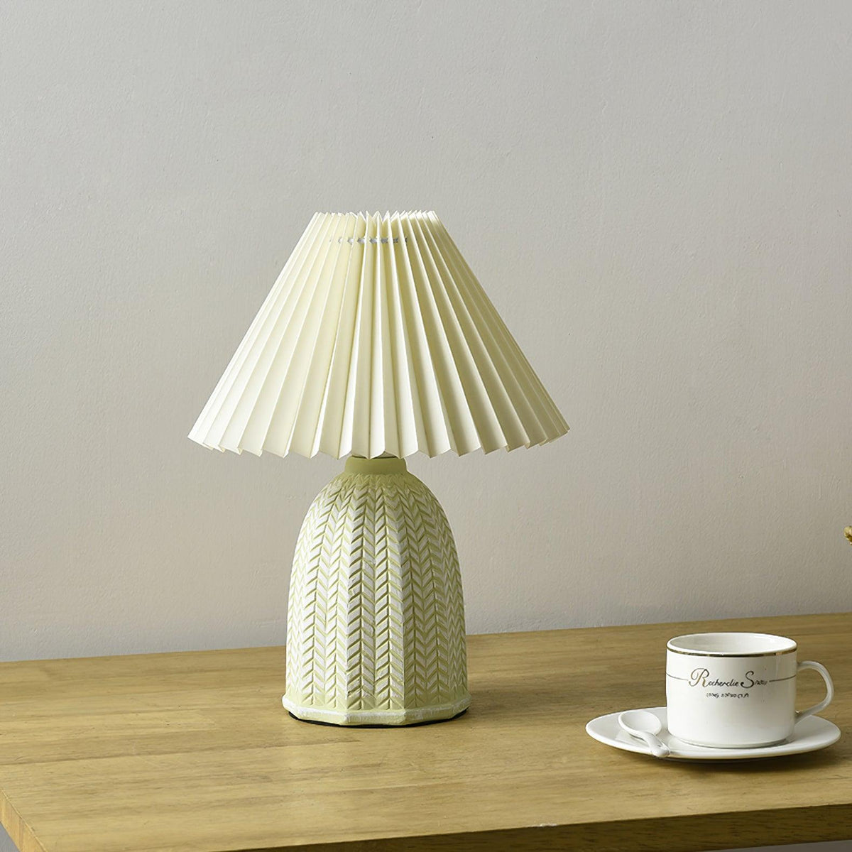 Vintage Pleated Table Light, Bedside Table Lamp, detail 19