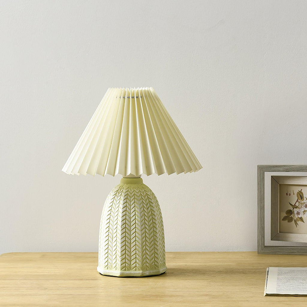 Vintage Pleated Table Light, Bedside Table Lamp, detail 20