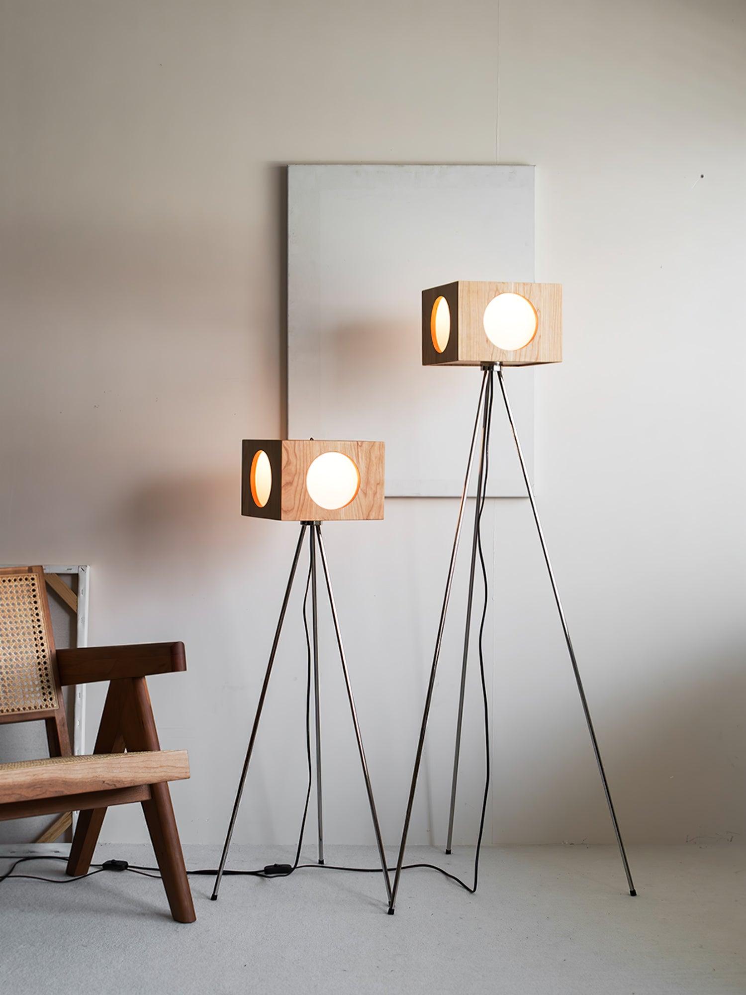 Vintage Tripod Camera Floor Light, Floor Lamp, detail 5