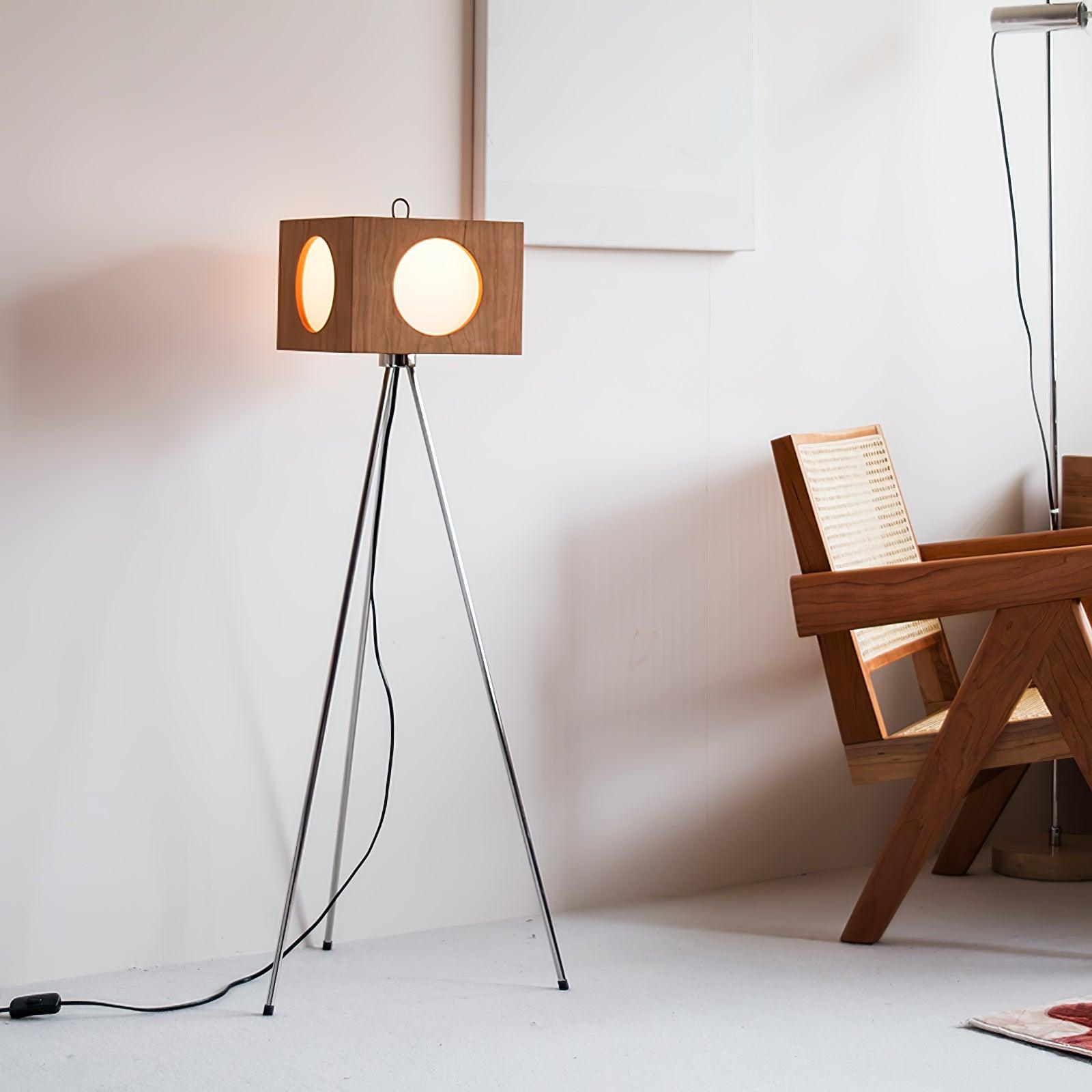Vintage Tripod Camera Floor Light, Floor Lamp, detail 2