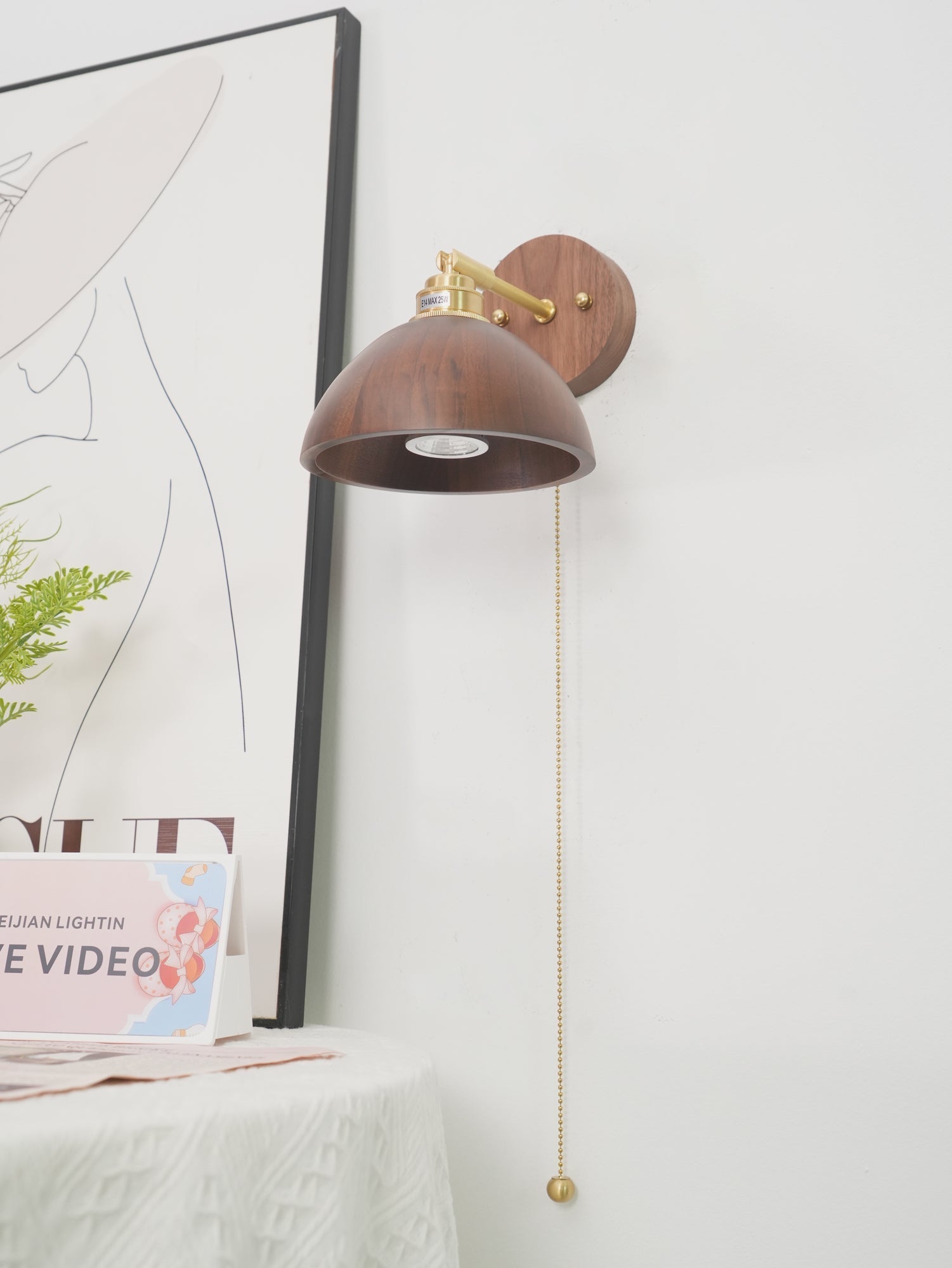 Rhett Pull Wall Light, Hardwired Wall Sconce, detail 8