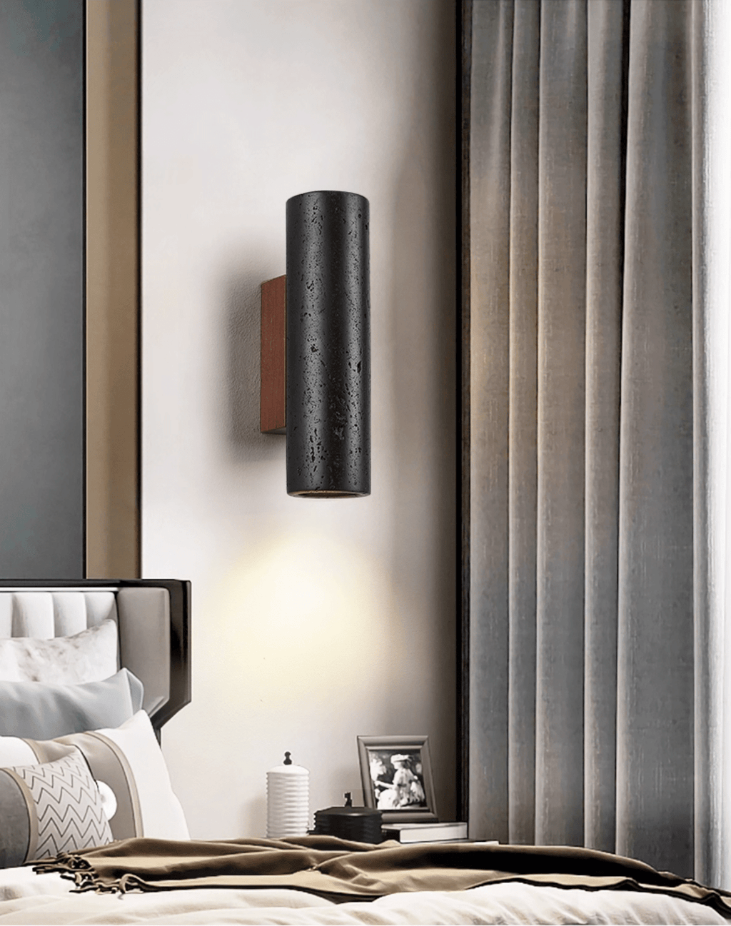Volcanic Noir Wall Light, Hardwired Wall Sconce, detail 2