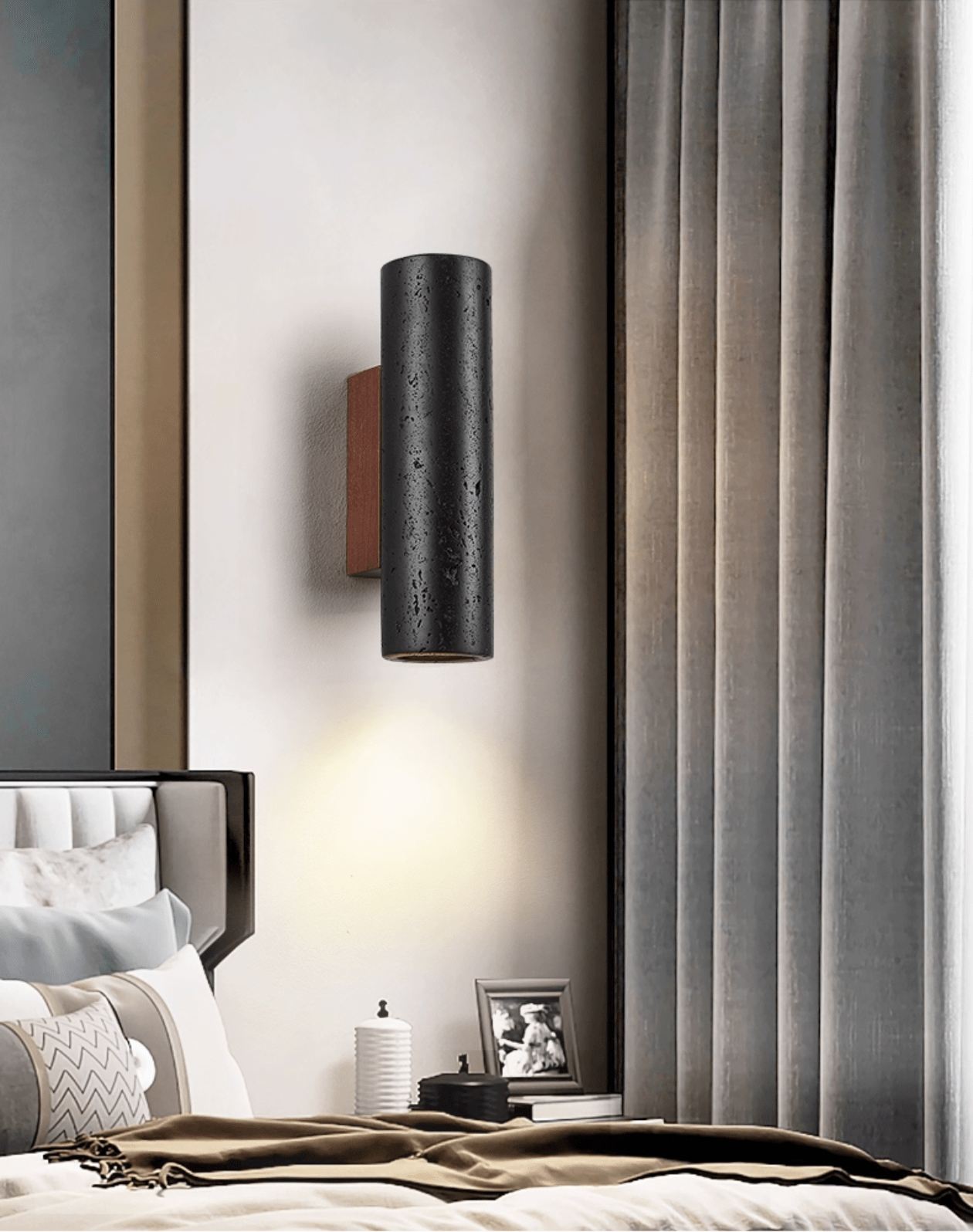 Volcanic Noir Wall Light, Hardwired Wall Sconce, detail 2