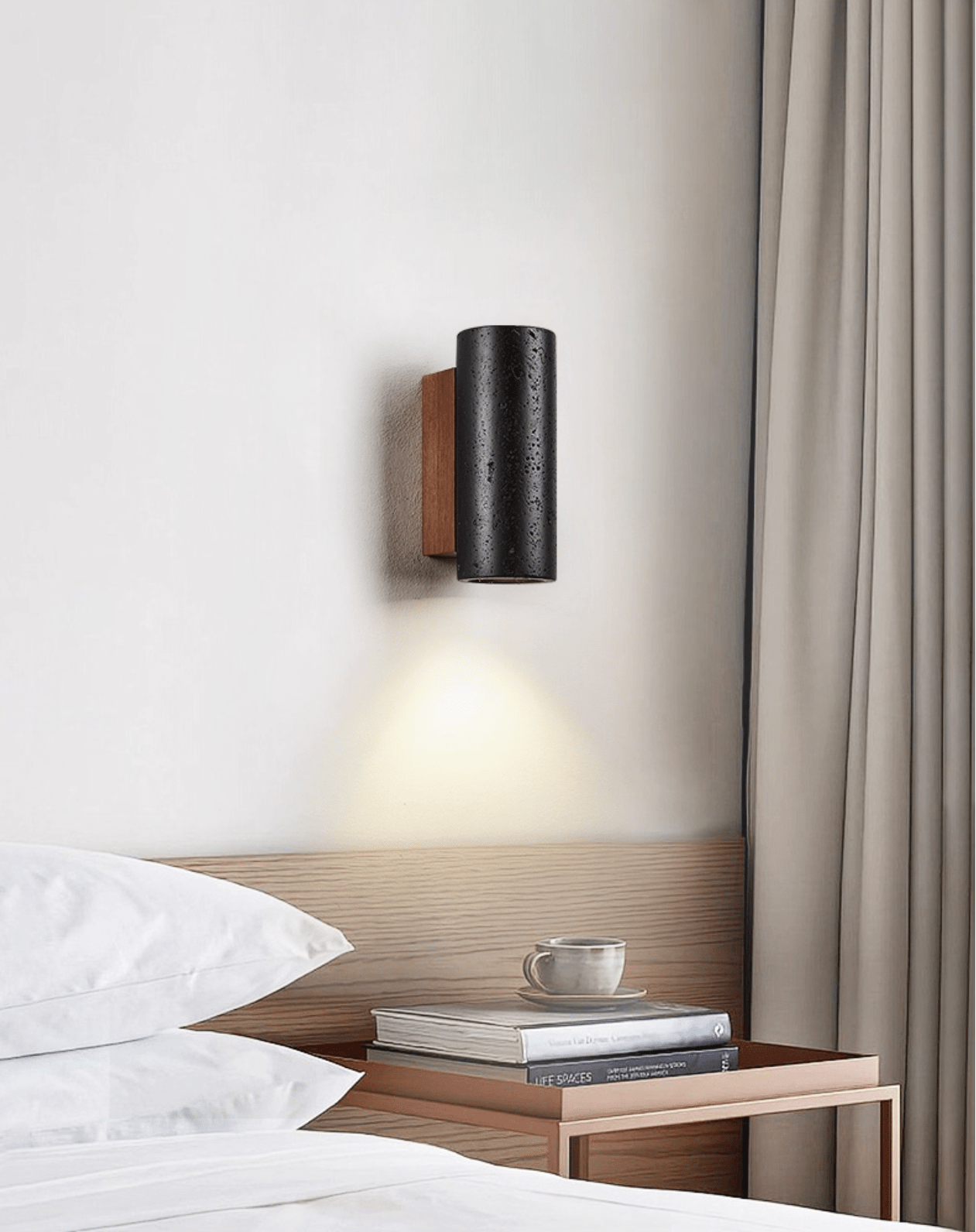 Volcanic Noir Wall Light, Hardwired Wall Sconce, detail 3