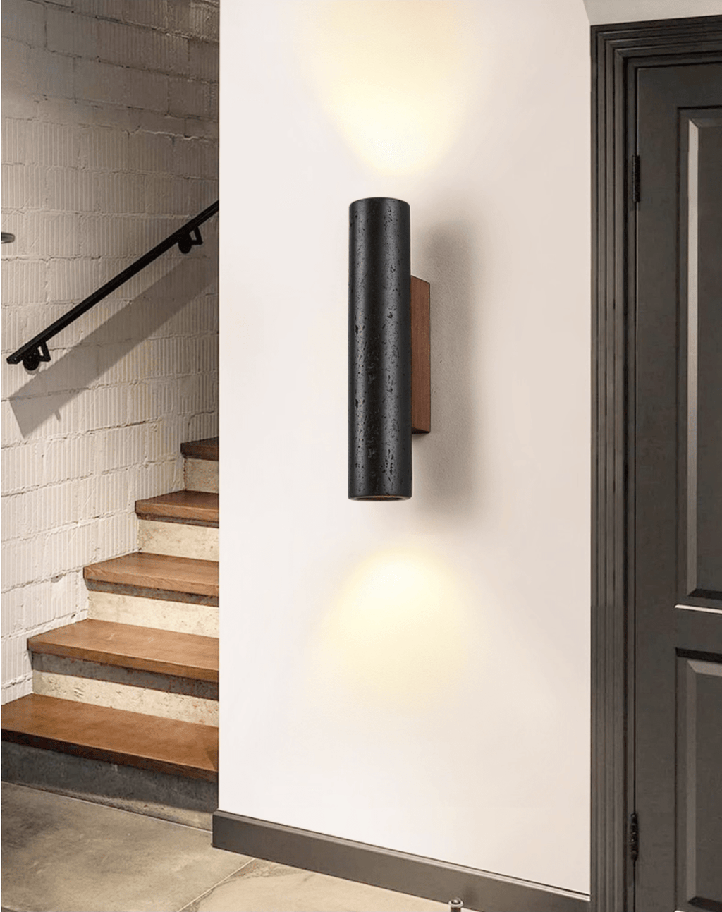 Volcanic Noir Wall Light, Hardwired Wall Sconce, detail 4