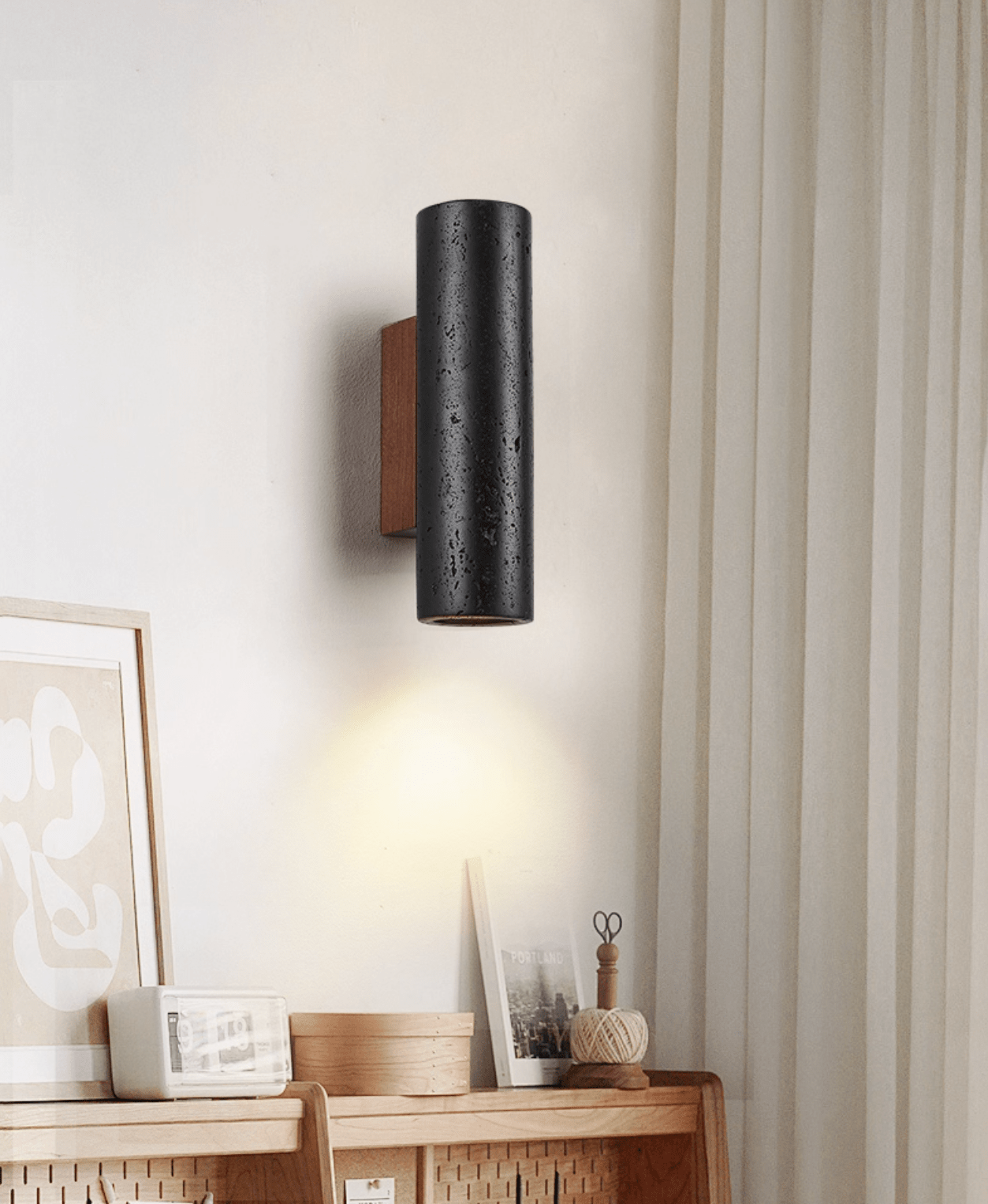 Volcanic Noir Wall Light, Hardwired Wall Sconce, detail 10