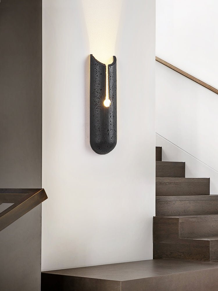 Vulca Split Stone Wall Light, Hardwired Wall Sconce, detail 11