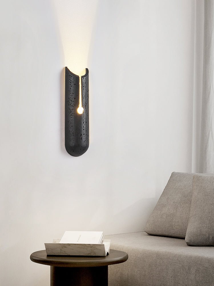 Vulca Split Stone Wall Light, Hardwired Wall Sconce, detail 13