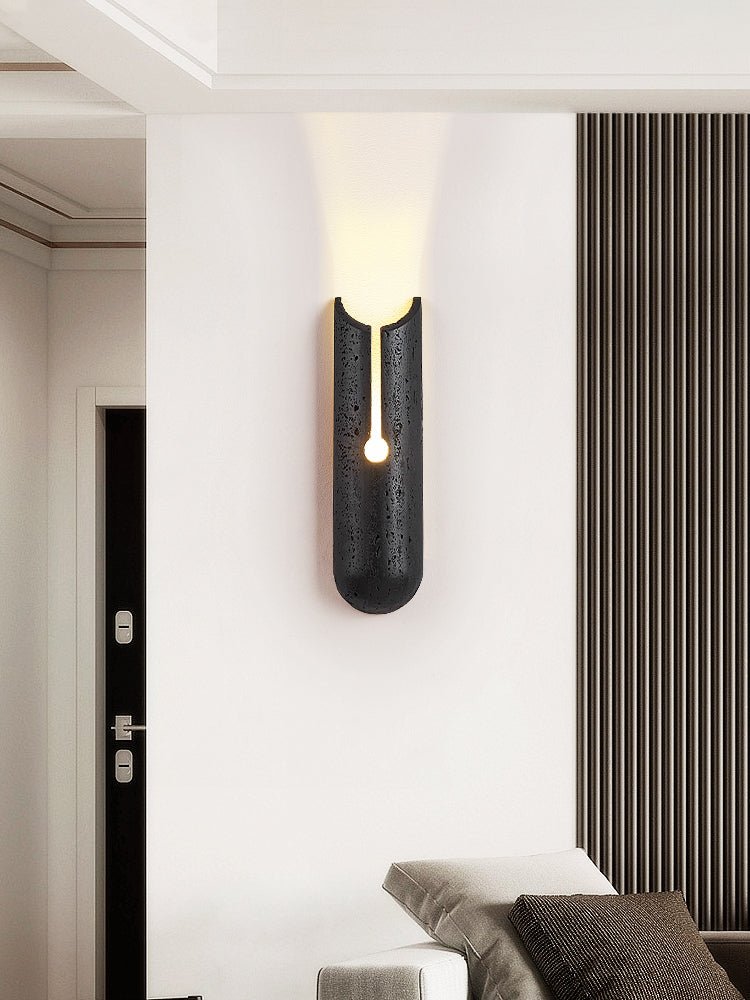 Vulca Split Stone Wall Light, Hardwired Wall Sconce, detail 14