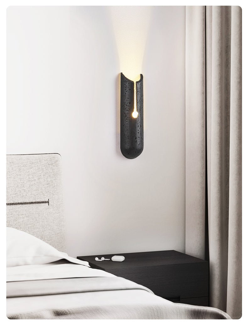 Vulca Split Stone Wall Light, Hardwired Wall Sconce, detail 6