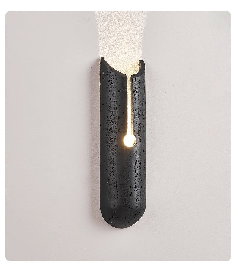 Vulca Split Stone Wall Light, Hardwired Wall Sconce, detail 9