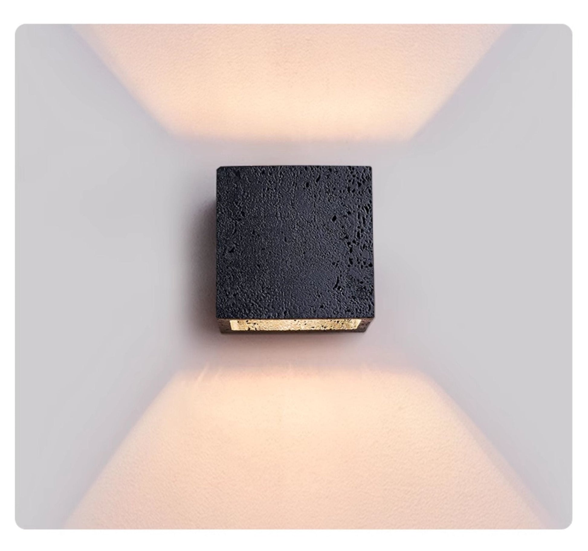 Vulcanis Cube Wall Light, Hardwired Wall Sconce, detail 11