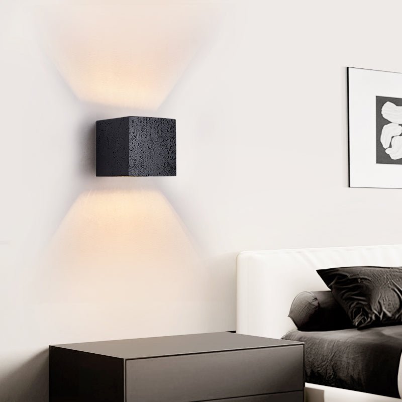 Vulcanis Cube Wall Light, Hardwired Wall Sconce, detail 4