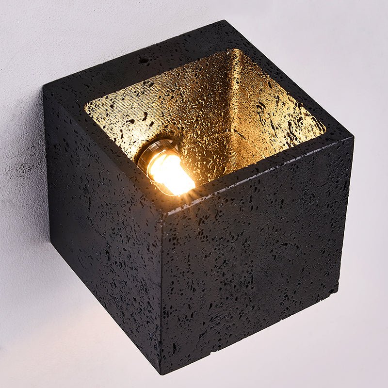 Vulcanis Cube Wall Light, Hardwired Wall Sconce, detail 5