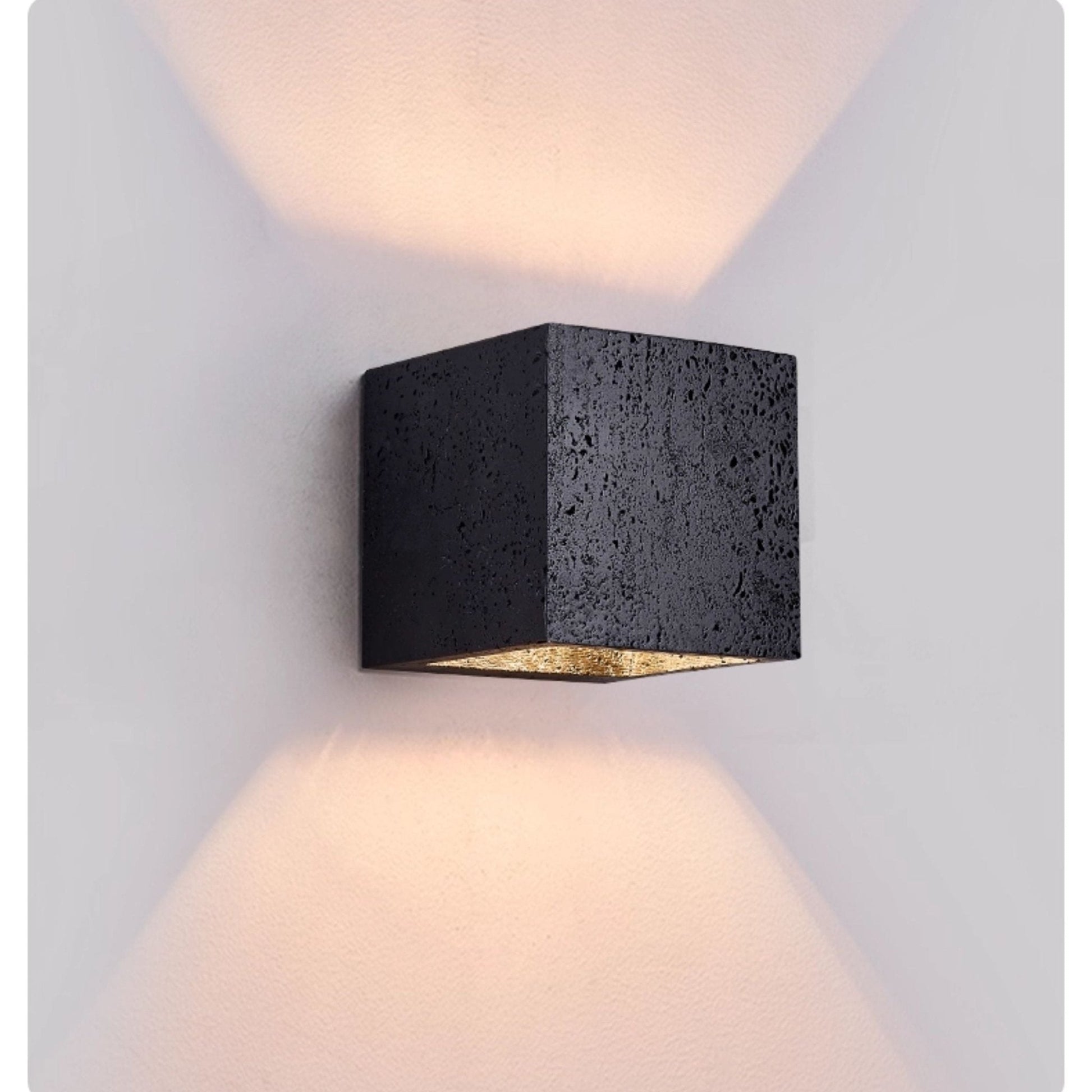 Vulcanis Cube Wall Light, Hardwired Wall Sconce, detail 6